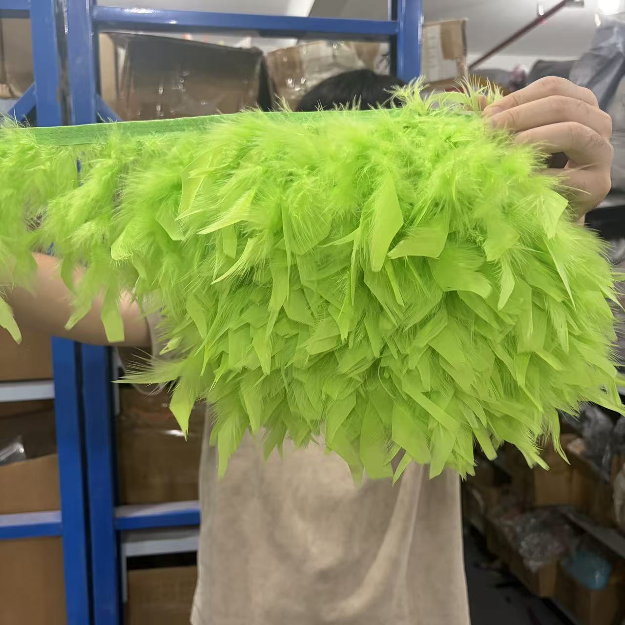 Feather Trim Marabou - ริบบิ้นขนนกมาราบูธรรมชาติจากตุรกี ขนาด 1/2/5/10 เมตร สำหรับตกแต่งชุดแต่งงาน งานฝีมือ