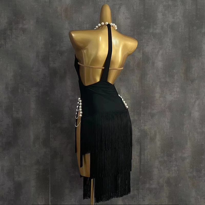 2025 High Endชุดเต้นรําละตินผู - Beaded Trim Fringe บทวิจารณ์และราคา