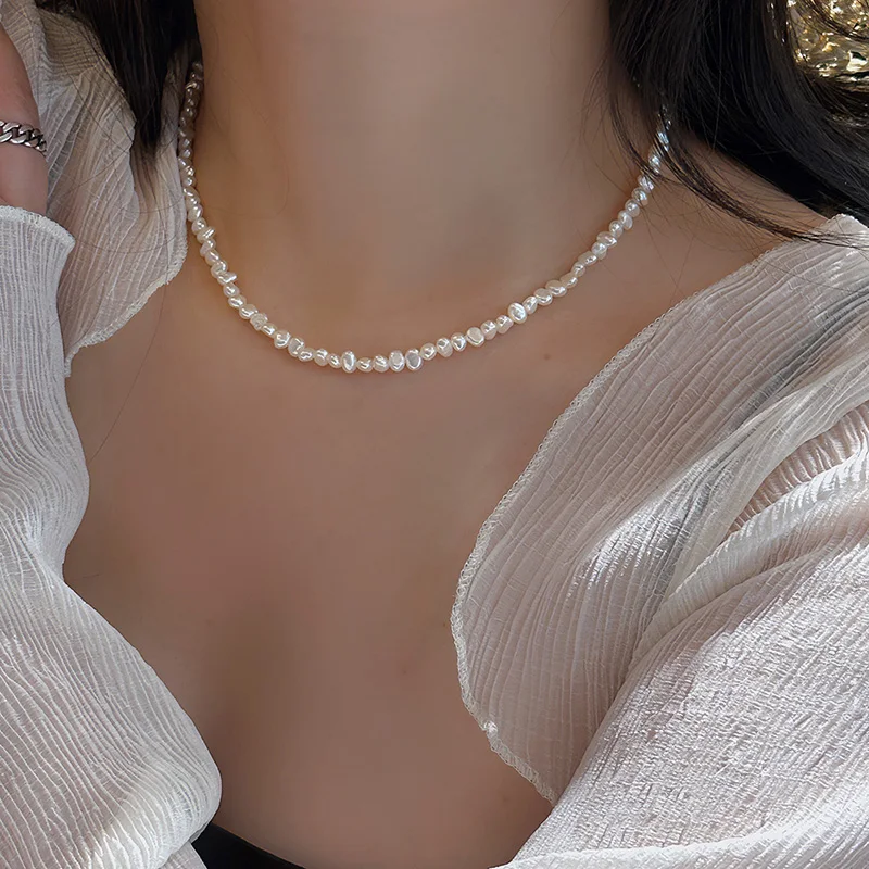 สร้อยคอมุกน้ำจืดทรงบาร็อค Heng - Pearl Trim Chain บทวิจารณ์และราคา
