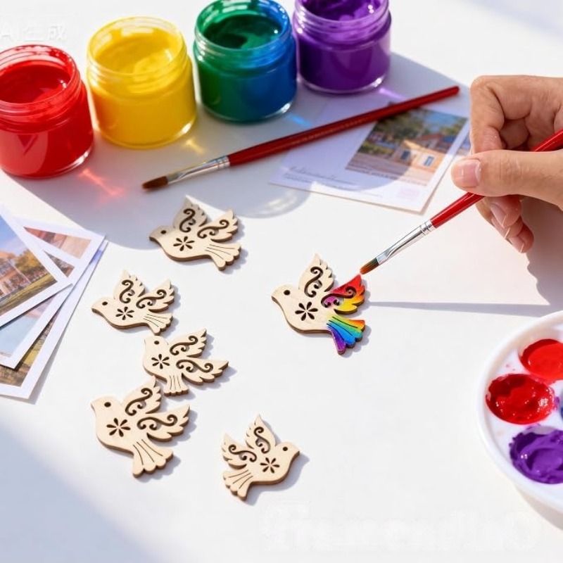 50 ชิ้น แผ่นไม้รูปนกพิราบสำหรั - Embellish Craft บทวิจารณ์และราคา