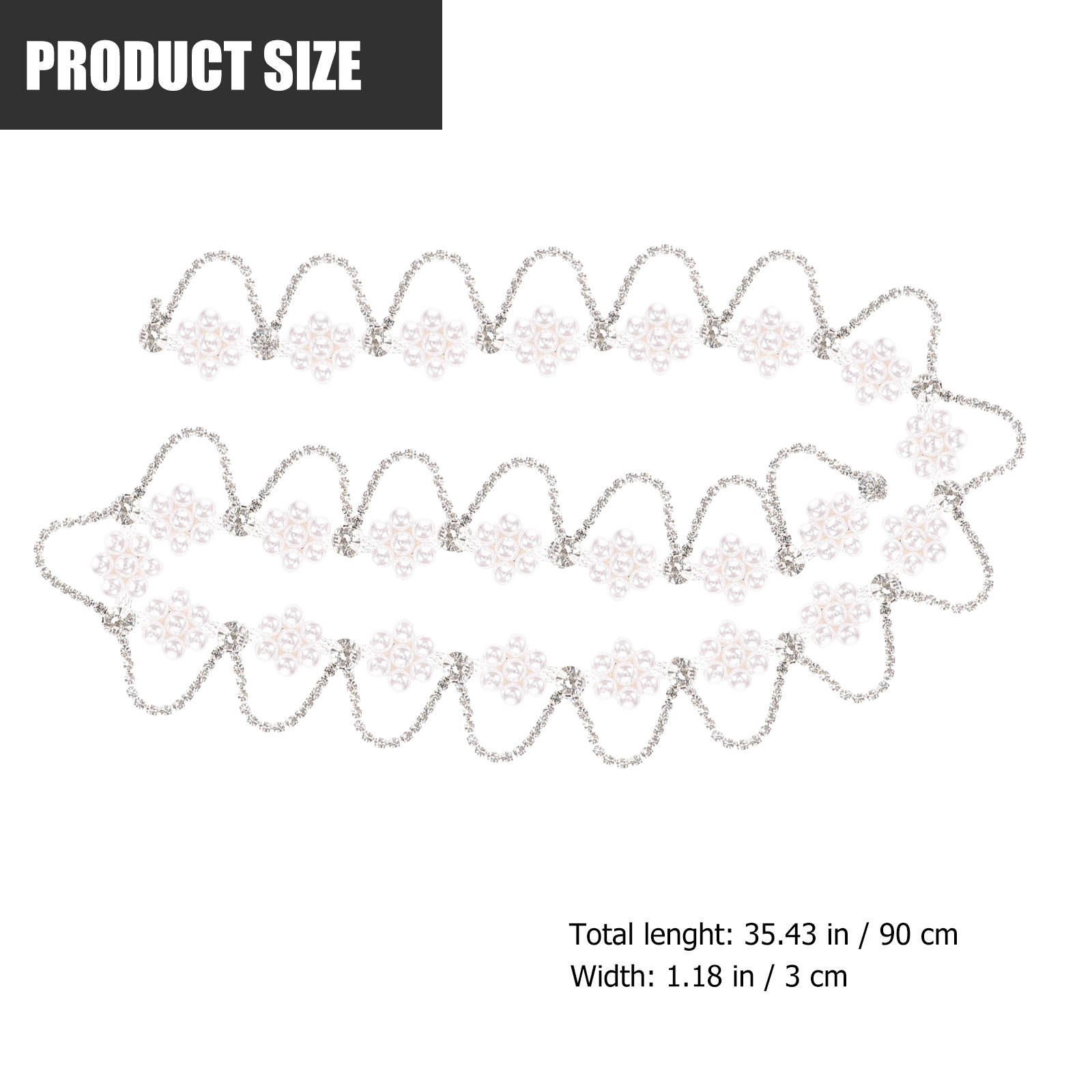 สายโซ่ประดับมุกและคริสตัลคุณภา - Pearl Trim Chain บทวิจารณ์และราคา